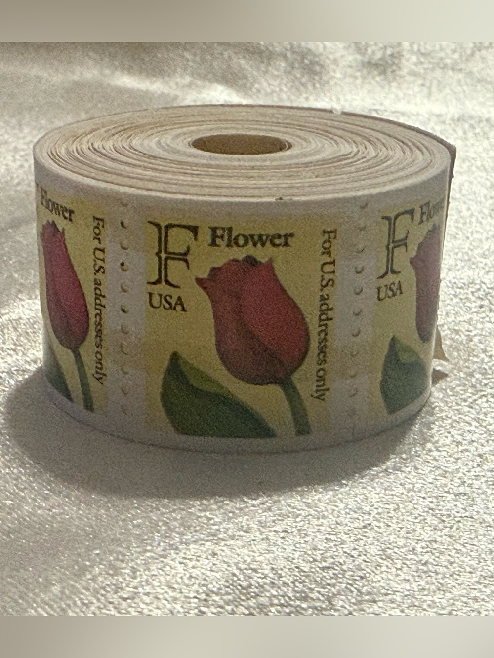 Vintage 1991 F-Flower (Red Tulip) Coil Stamps (Scott #2518), The F Stamp .29....